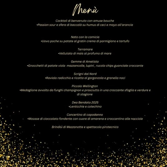 Menù di Capodanno al Balestruccio Menù di Capodanno al Balestruccio